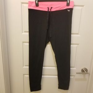 Victorias Secret PINK Black Lounge Workout Pants L